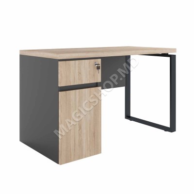 Masa Birou Box Incorporat 1200x600 Sonoma/Black